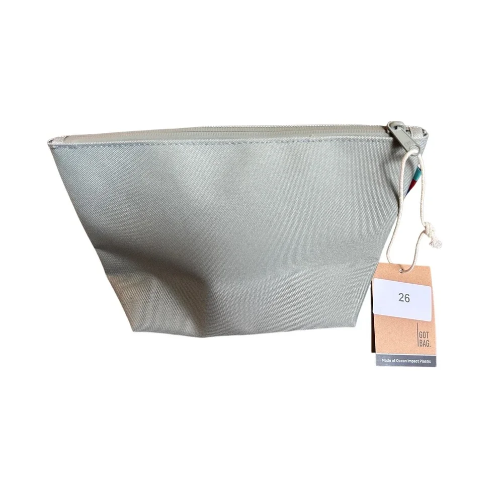 GOT BAG‎ Recycled Ocean Impact Plastic Zipper Pouch Cosmetic Bag